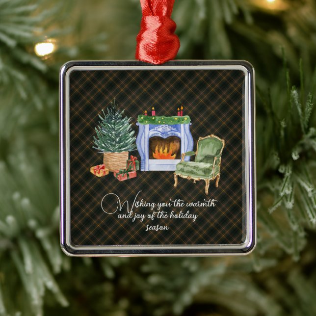 Buchanan Hunting Modern Original Scottish Tartan  Metal Tree Decoration (Tree)