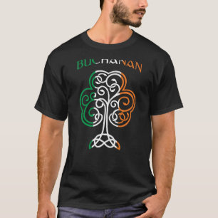 BUCHANAN Irish Name Shamrock Ireland Flag Family T-Shirt