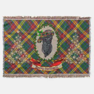 Buchanan Scottie Dog Christmas Throw Blanket