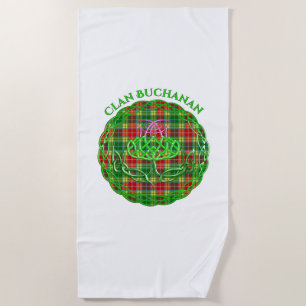 Buchanan Scottish Tartan Celtic Thistle Beach Towel