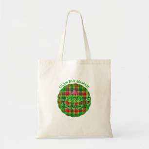 Buchanan Scottish Tartan Celtic Thistle Tote Bag