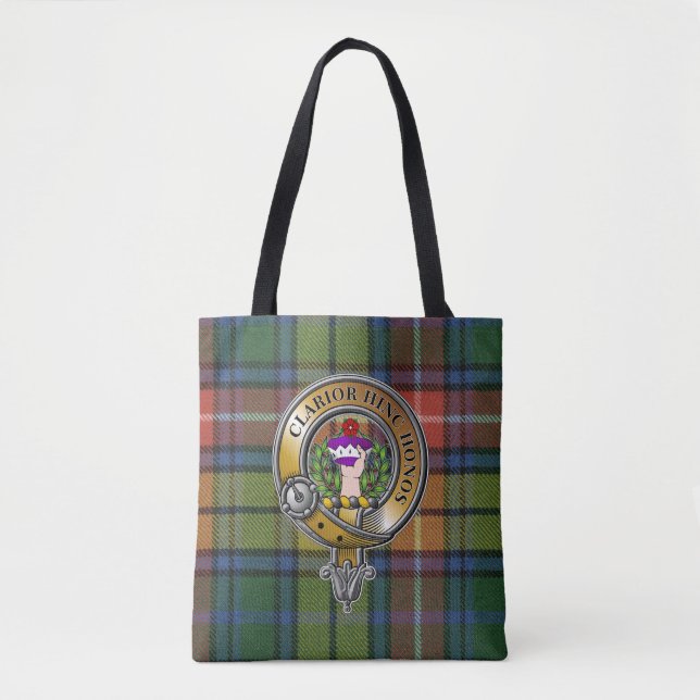 Buchanan Tartan & Badge Tote Bag (Front)