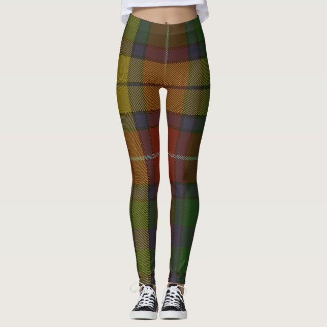 Buchanan Tartan Clan Plaid Leggings (Front)