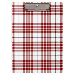 Buchanan tartan red white plaid clipboard