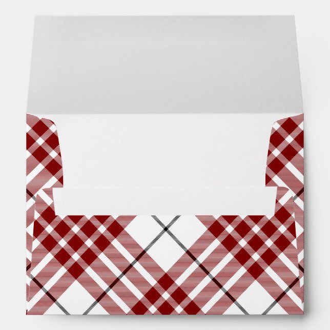 Buchanan tartan red white plaid envelopes (Back (Bottom))