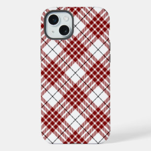Buchanan tartan red white plaid iPhone 15 plus case