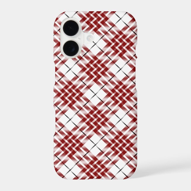 Buchanan tartan red white plaid iPhone case (Back)