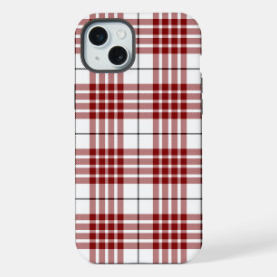 Buchanan tartan red white plaid iPhone 15 plus case