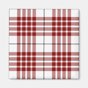 Buchanan tartan red white plaid magnet