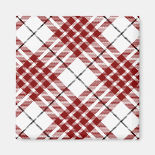 Buchanan tartan red white plaid magnet
