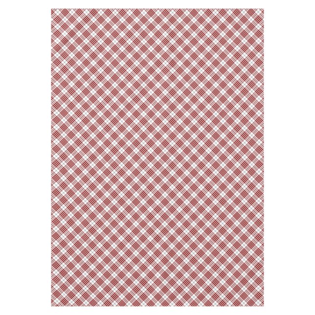 Buchanan tartan red white plaid tablecloth (Front)