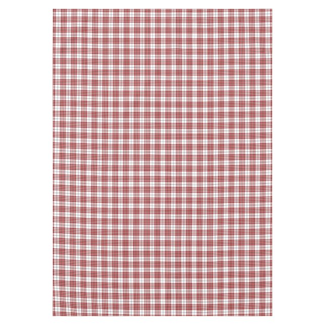 Buchanan tartan red white plaid tablecloth (Front)