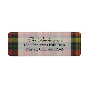 Buchanan Weathered Tartan Return Address Labels