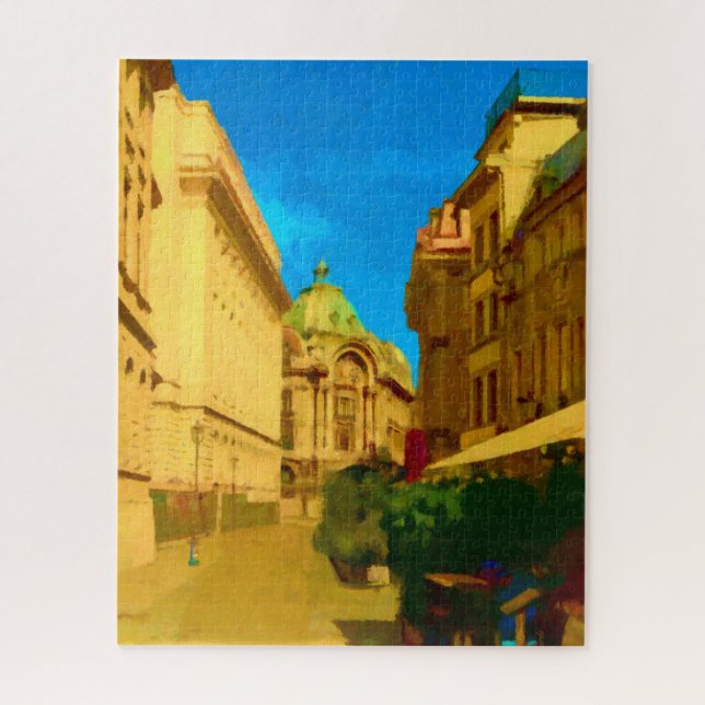 Bucharest City Art Jigsaw Puzzle (Vertical)
