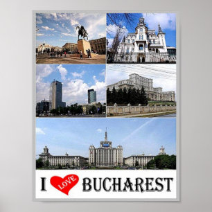 Bucharest - I Love - Romania Poster