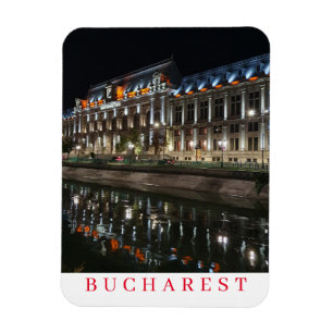Bucharest Palace of Justice at night fridge magnet