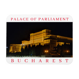 Bucharest Palace of Parliament at night magnet