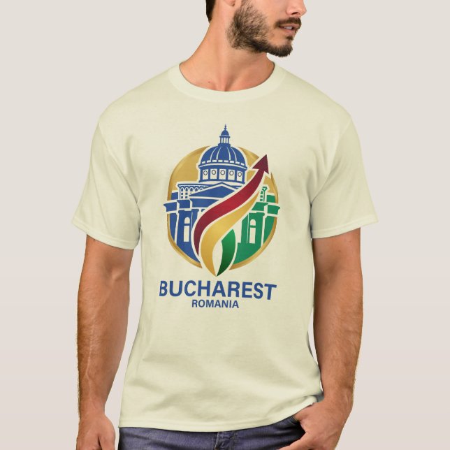 Bucharest Romania Eastern European T-Shirt (Front)
