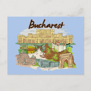 Bucharest, Romania Famous City Postcard