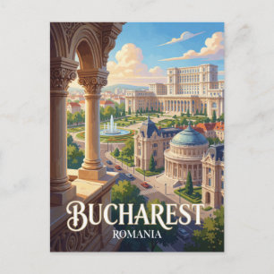 Bucharest Romania Historic Architecture Travel Postcard