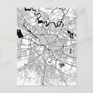 Bucharest Romania Map Postcard