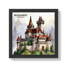 Bucharest Romania | Old Town Watercolor Art