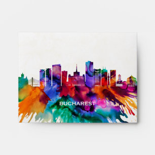 Bucharest Skyline Envelope