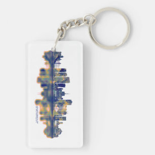 Bucharest Skyline Key Ring