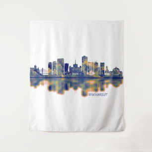 Bucharest Skyline Tapestry