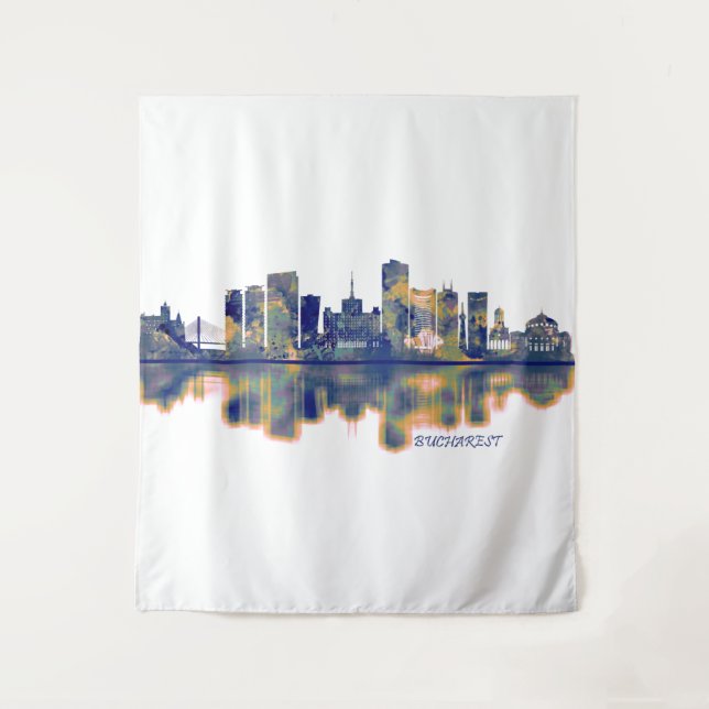Bucharest Skyline Tapestry (Front)