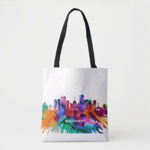 Bucharest Skyline Tote Bag