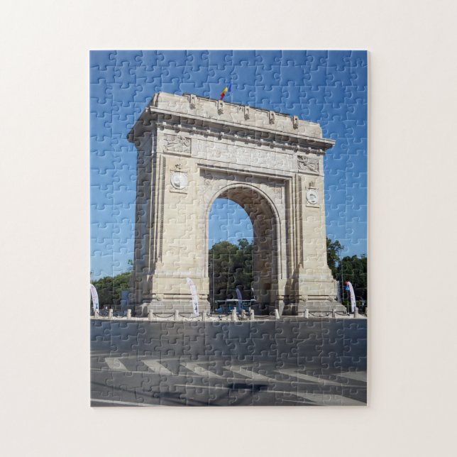 Bucharest Triumphal Arch view puzzle (Vertical)