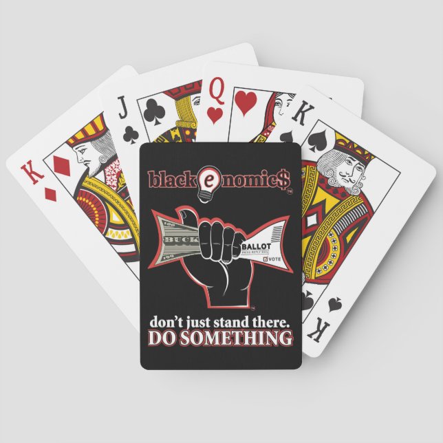 "Buck and Ballot" Playing Cards (Black) (Back)