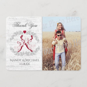 Buck and Doe Birch Photo Thank You