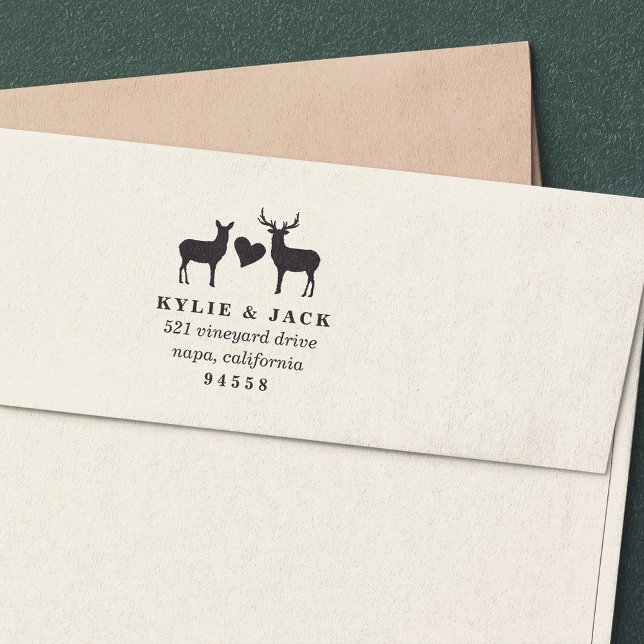 Buck and Doe Return Address Self-inking Stamp (Creator Uploaded)