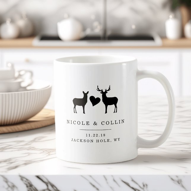 Buck and Doe Wedding Favour Coffee Mug (Creator Uploaded)
