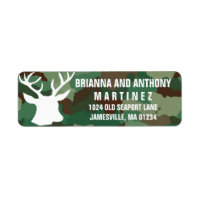 Buck & Camo Personalised Return Address Labels