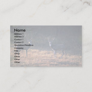 Buck confrontation at dawn business card
