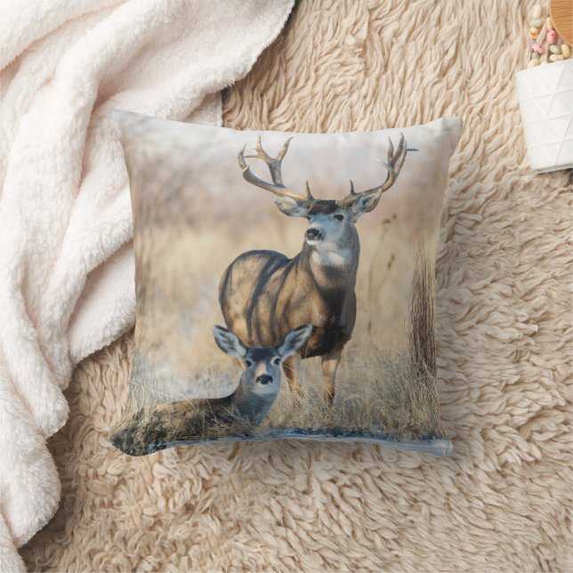 Buck Couple | Mule Deer Cushion (Blanket)