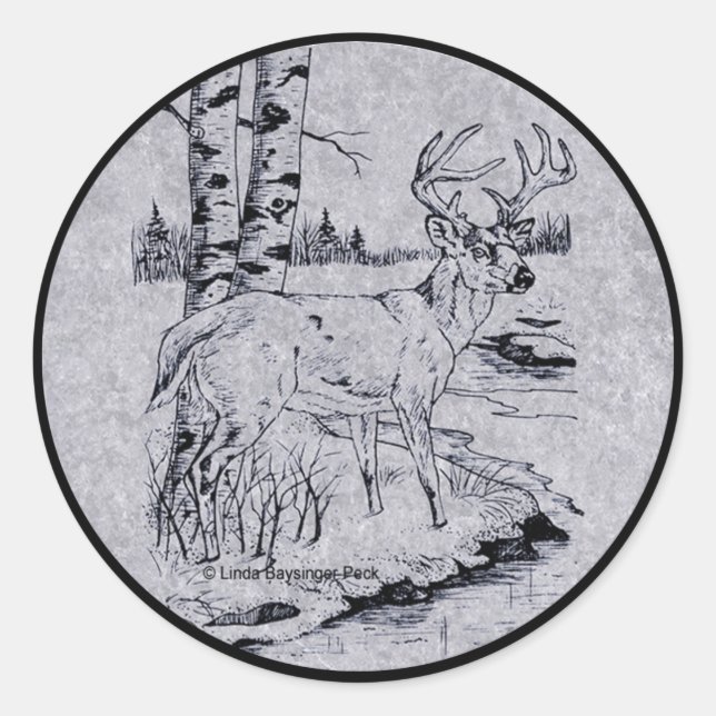 Buck Creek Classic Round Sticker (Front)