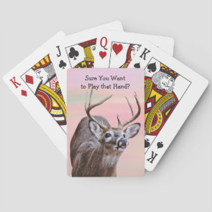 Buck Deer Funny Question Playing Cards