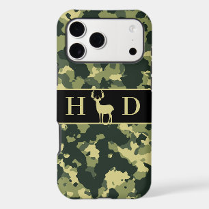 Buck Deer Hunting Green Camo Monogram