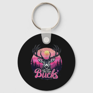 Buck Deer Hunting Hunter Girl Vintage Hunt Key Ring