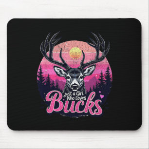 Buck Deer Hunting Hunter Girl Vintage Hunt Mouse Mat