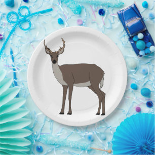 Buck Deer Paper Plate