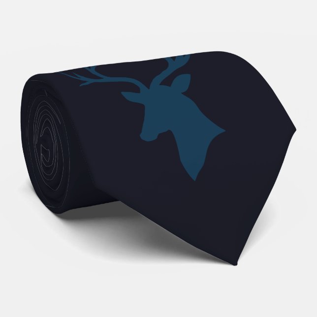 Buck/Deer Silhouette Tie (Rolled)