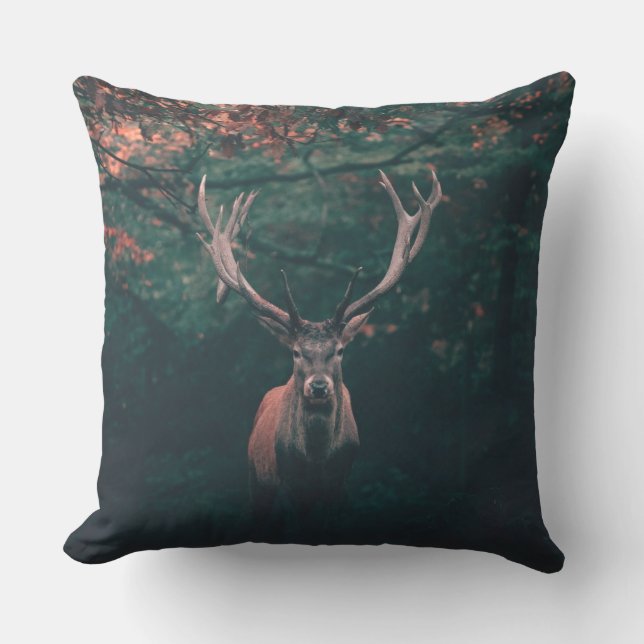Buck Deer Wild Animal Cushion (Front)