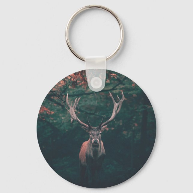 Buck Deer Wild Animal Key Ring (Front)