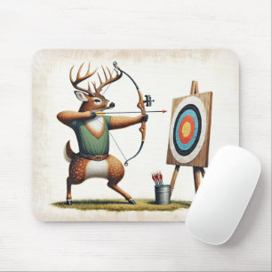 Buck Deer With Bow and Arrow Mouse Mat