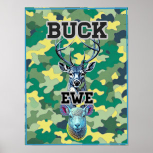 BUCK EWE CAMOUFLAGE POSTER